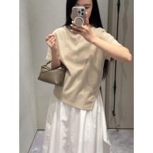 로에베 라운드넥 스몰 로고 자수 반팔 (해외배송)
