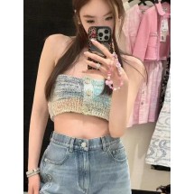 샤넬 헤비듀티 콘트라스팅 니트 튜브탑 (해외배송)