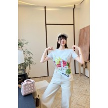 디올 가로무늬  프린트 반팔 (해외배송)